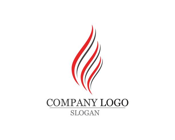 Fire flame nature logo and symbols icons vector
