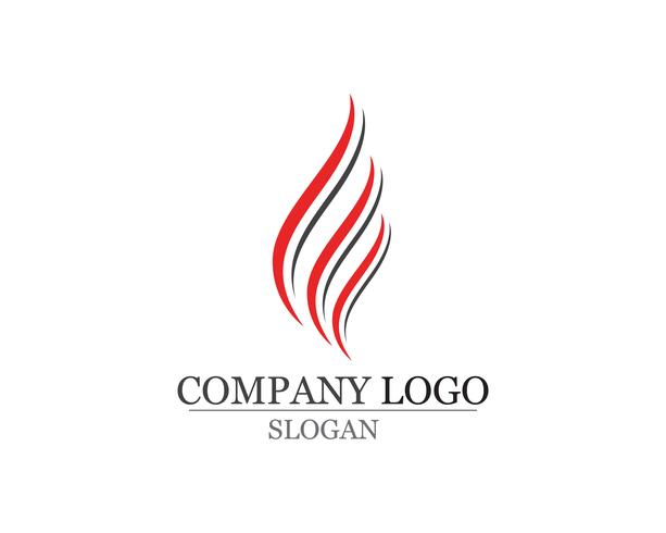 Fuego llama naturaleza iconos de logotipo y símbolos vector