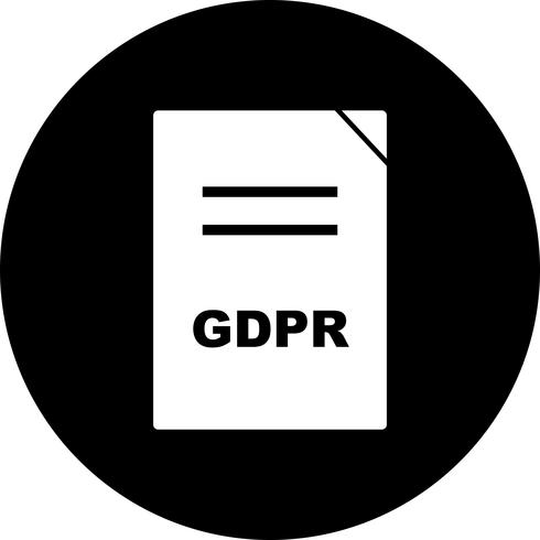 Vector GDPR icono de documento