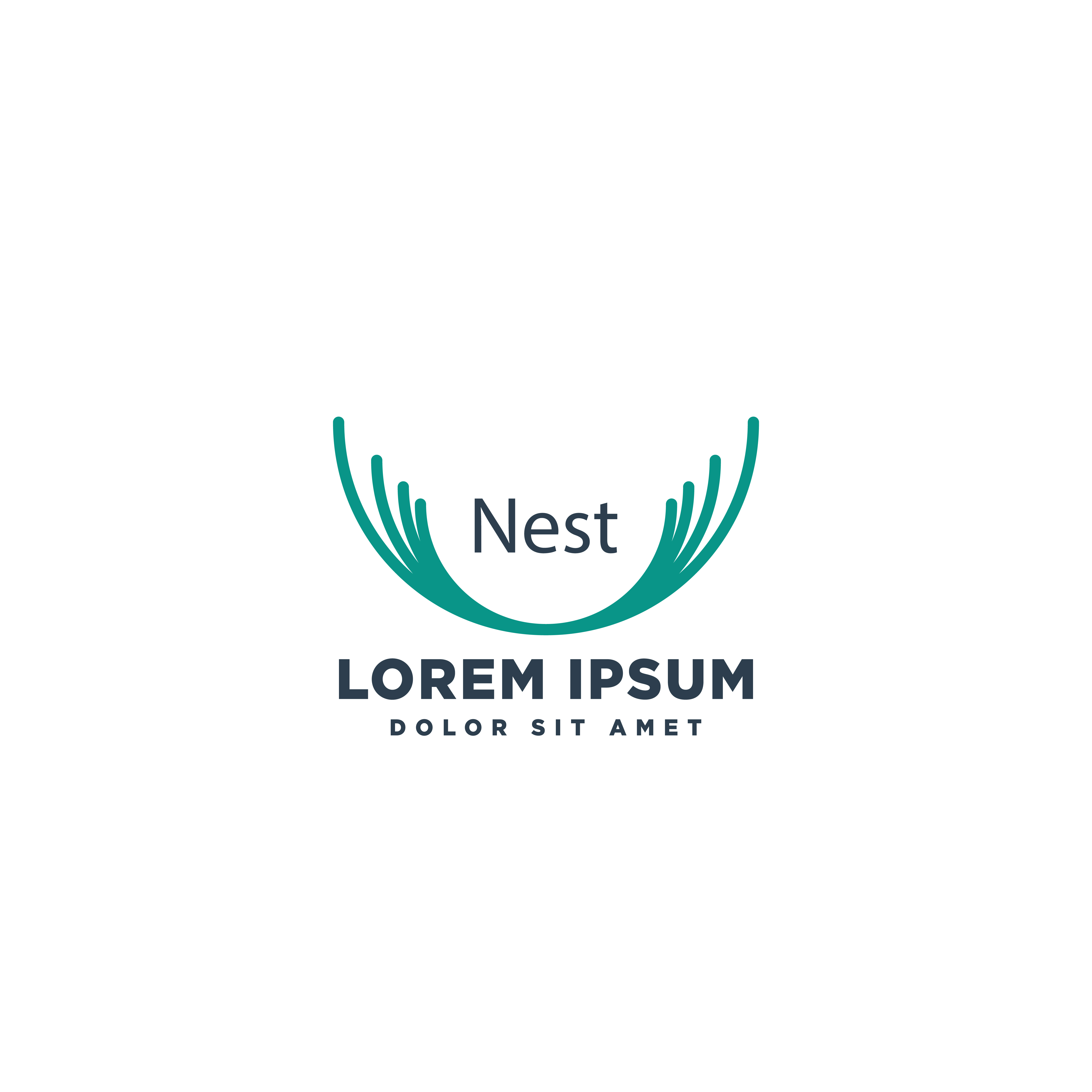 nest line simple logo template vector illustration icon element 615714