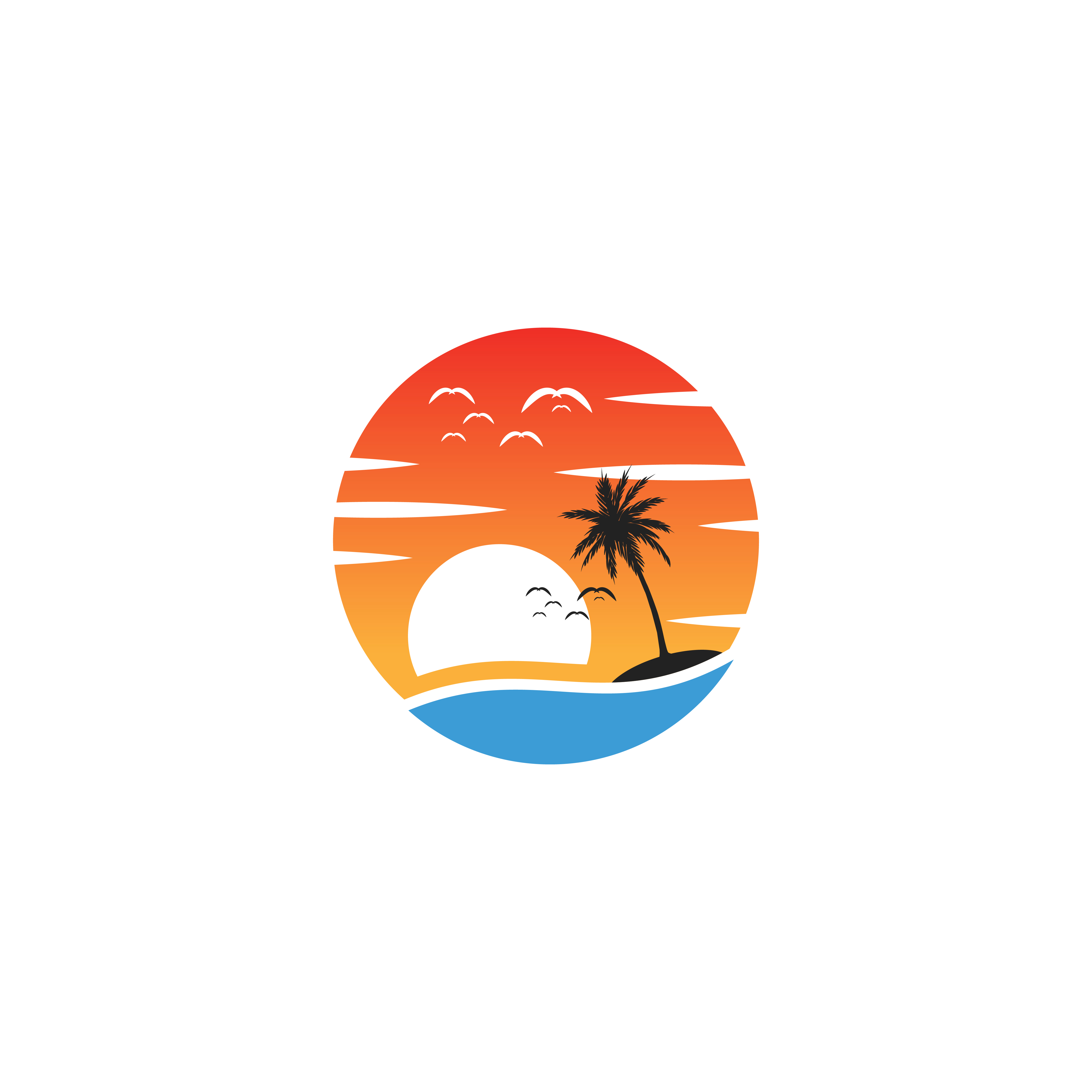 Download beach sunset logo design vector icon element, sunset logo ...