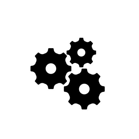 Ilustración de elemento de icono industrial engranaje diseño de logotipo vector