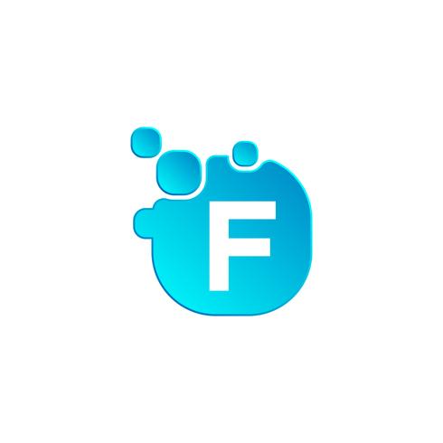 Letter F Bubble logo template or icon vector illustration