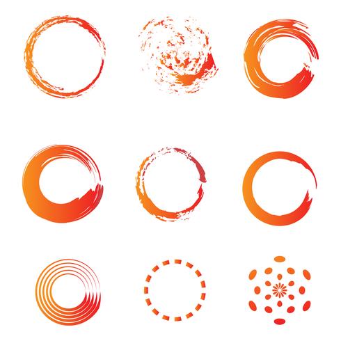 Circle Brush Water Color Icon Template Vector Illustration