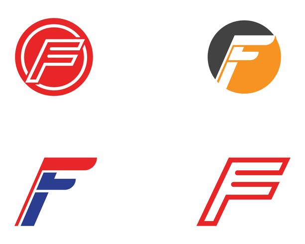 F logo and symbols template vector icons