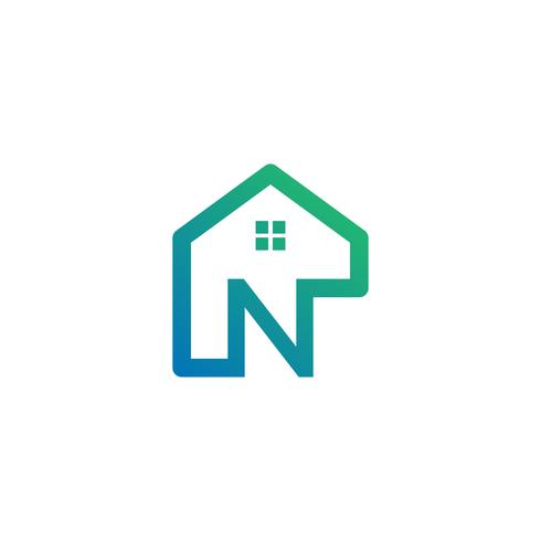 letter n architect, home, construction creative logo template vector