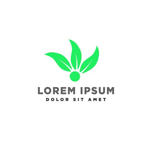 leaf green eco creative logo template vector illustration