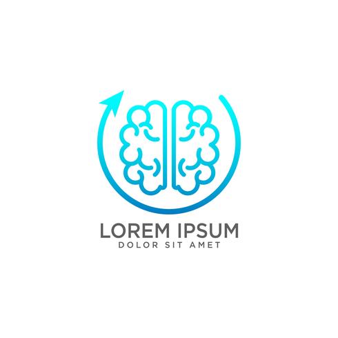 brain concept logo template vector illustration and inspiration