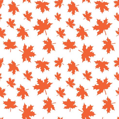 Seamless vector pattern with autumn leaves. Reaping autumn leaves background for textile print, wrapping paper, scrapbooking.