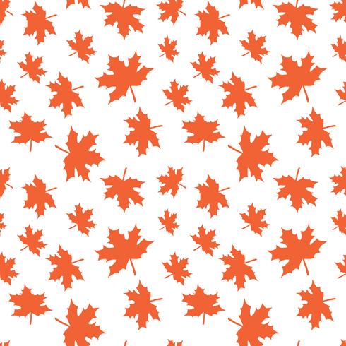 Modelo inconsútil del vector con las hojas de otoño. Recolección de fondo de hojas de otoño para impresión textil, papel de regalo, scrapbooking.