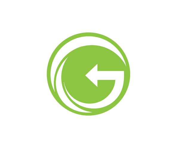 G go logo verde letras logo y símbolos iconos de plantilla vector