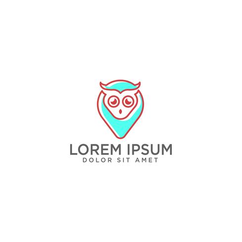 Owl Map or point logo template vector illustration and inspiration ...