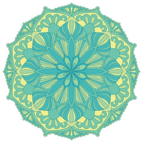Mandala Elemento decorativo oriental.Islam, árabe, indio, motivos otomanos. vector