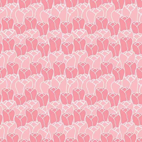 Floral Pattern With Tulips Vector Floral Pattern Seamless Floral Background 616524 Vector Art At Vecteezy