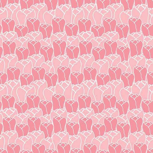 Estampado de flores con los tulipanes. Estampado de flores del vector. Fondo floral inconsútil. vector