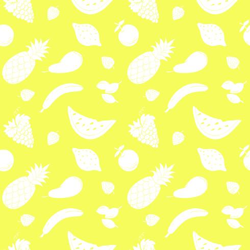 Seamless vector pattern with fruits and berries.