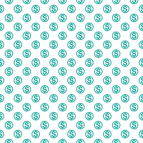 Seamless pattern with dollar sign. Repeating currency symbol background for textile design, wrapping paper, scrapbooking etc. vector