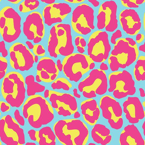 Seamless pattern with colorful leopard fur texture. Repeating leopard fur background for textile design, wrapping paper, wallpaper or scrapbooking. vector