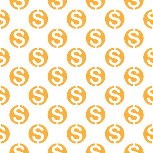 Seamless pattern with dollar sign. Repeating currency symbol background for textile design, wrapping paper, scrapbooking etc. vector