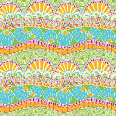 Abstract colorful doodle pattern. Hand drawn doodle seamless pattern for textile vector