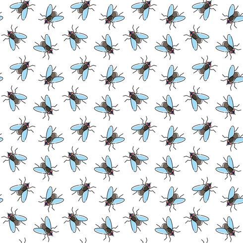 Patrón transparente de vector de mosca para diseño textil, papel tapiz, papel de regalo