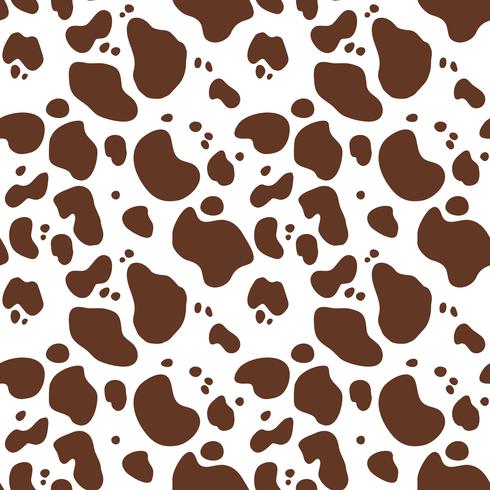 Vector brown cow print pattern animal Seamless. Cow skin abstract for  printing, cutting, home decorate and more. Stock Vector