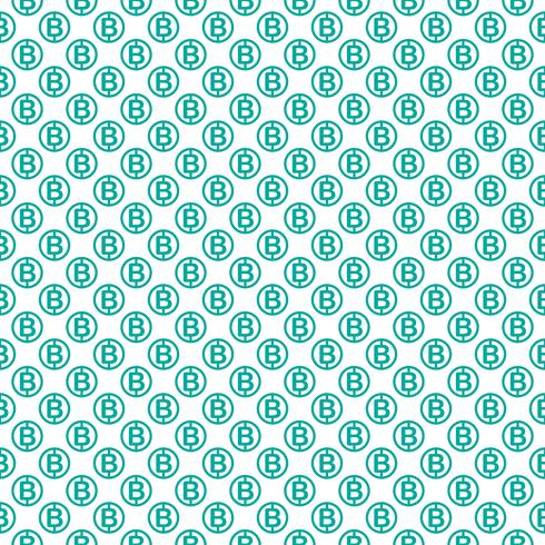 Vector seamless pattern with bitcoins. Cryptocurrency repeating background.