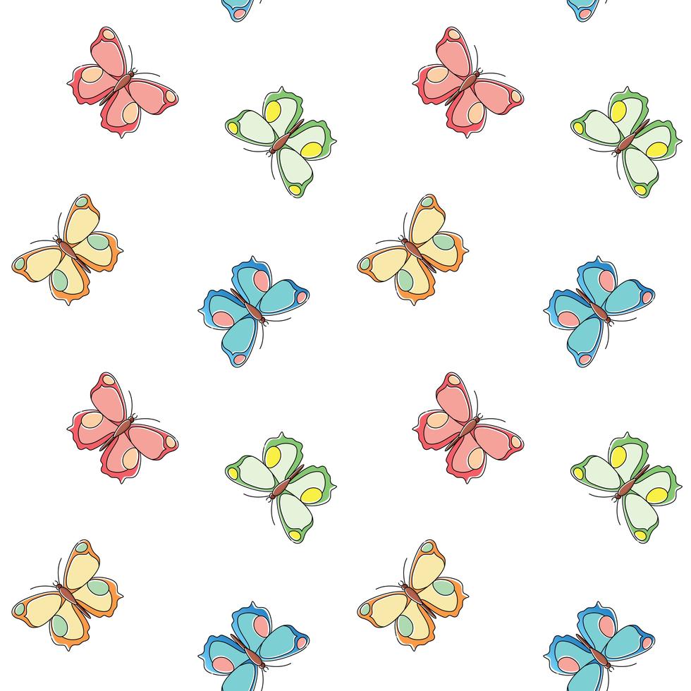 Mariposa de patrones sin fisuras. Repetición de fondo de mariposa para
