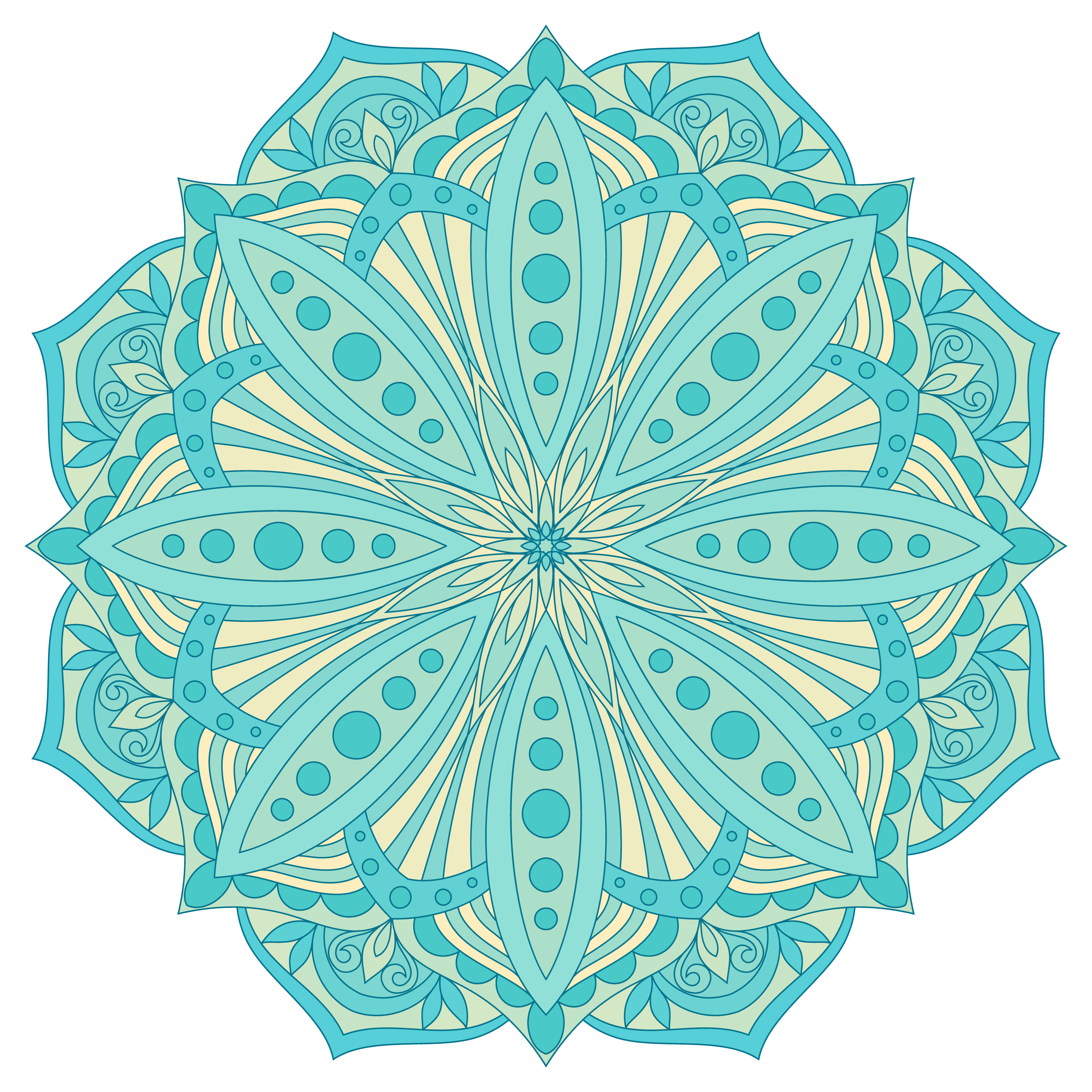 Download Ethnic decorative design element. Colorful vector mandala ...