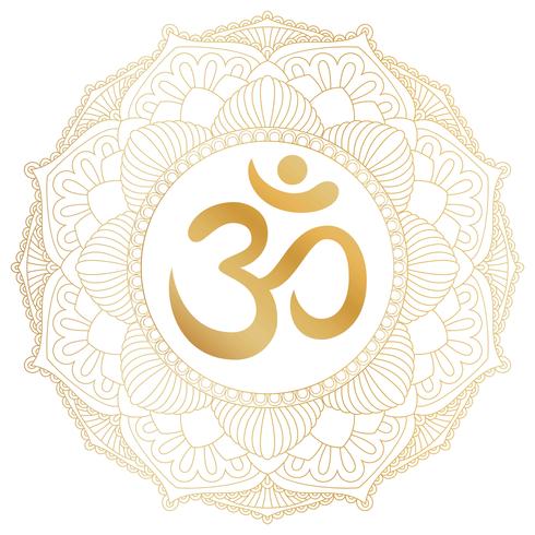 Aum Om Ohm Symbol In Decorative Round Mandala Ornament 616756 Vector Art At Vecteezy