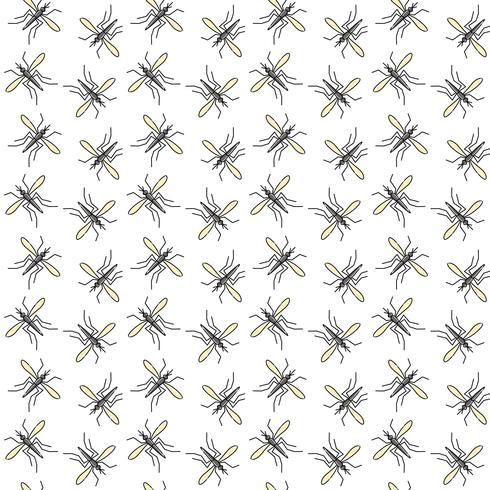 Mosquito vector seamless pattern for textile design, wallpaper, wrapping paper
