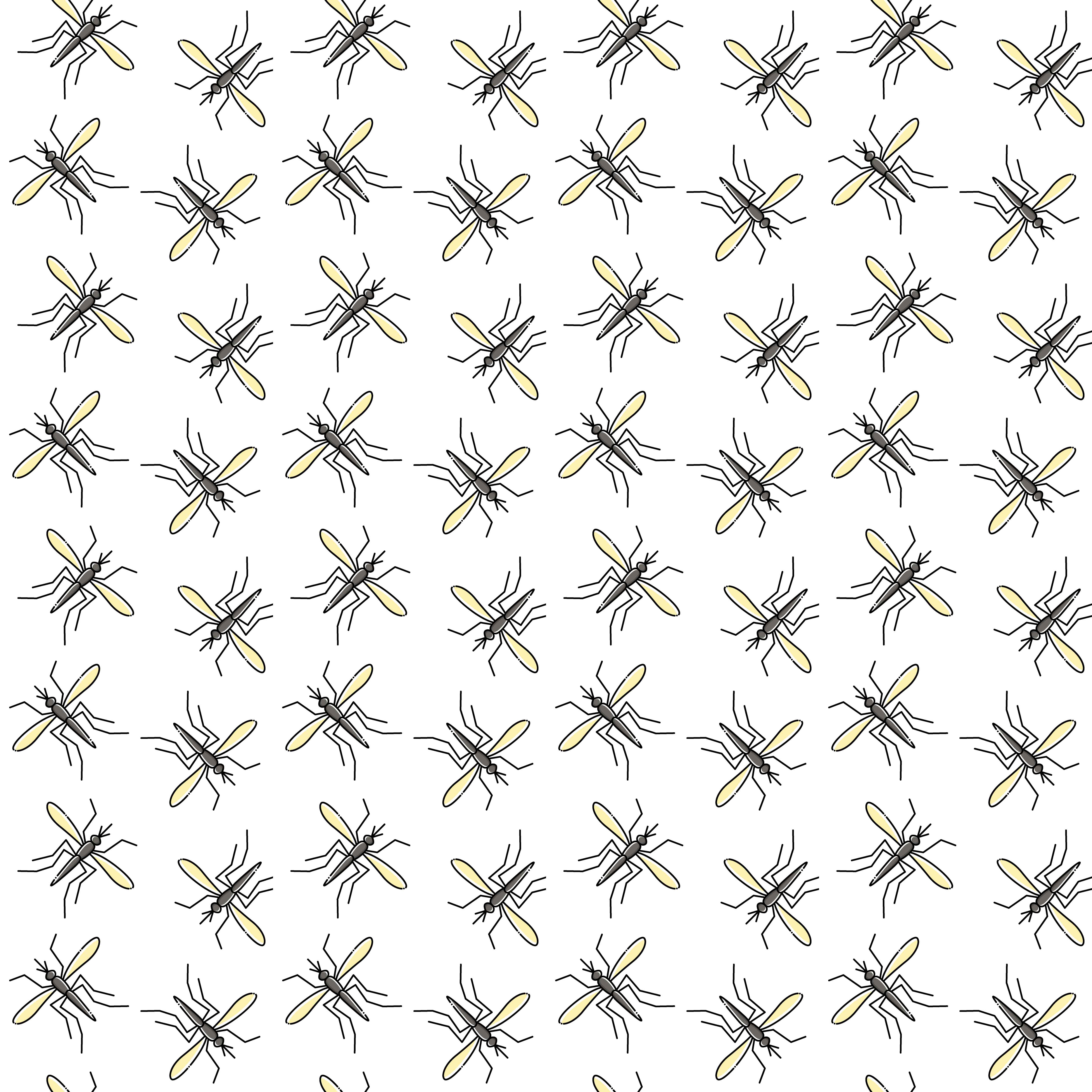 Mosquito vector seamless pattern for textile design, wallpaper