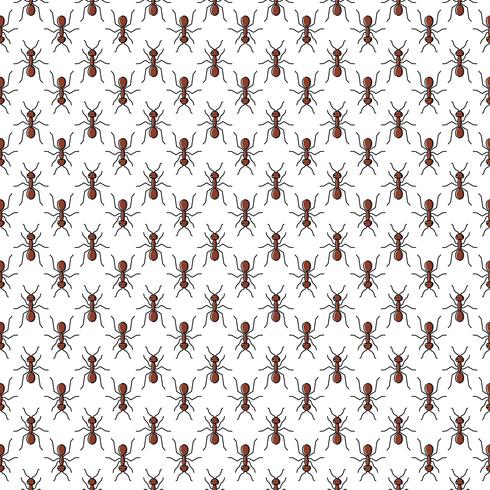 Patrón transparente de vector de hormigas para diseño textil, papel tapiz, papel de regalo