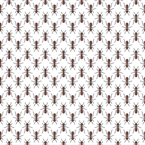 Ants vector seamless pattern for textile design, wallpaper, wrapping paper 