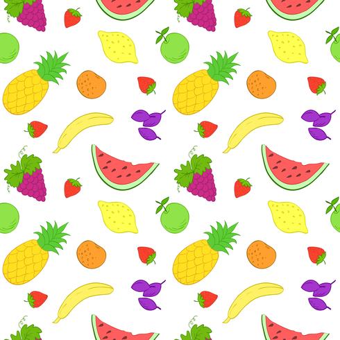 Seamless pattern with fruits. vector