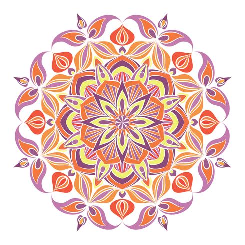 Vector Mandala ornament. Vintage decorative elements. Oriental round pattern. Islam, Arabic, Indian, turkish, pakistan, chinese, ottoman motifs. Hand drawn floral background.