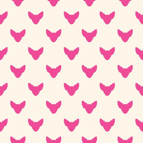 Seamless vector pattern with chihuahua. Dog head flat icon repeating background for textile design, wrapping paper, wallpaper or scrapbooking.