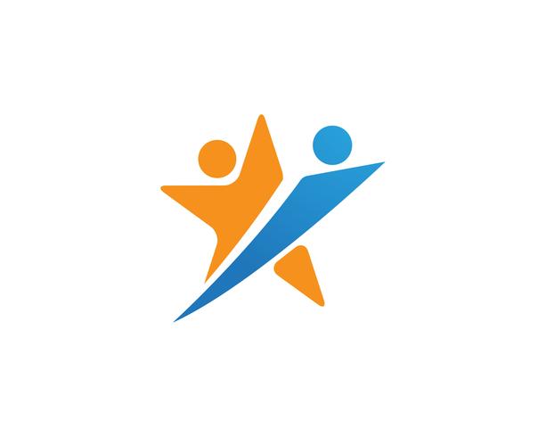 Human character logo sign illustration vector design 