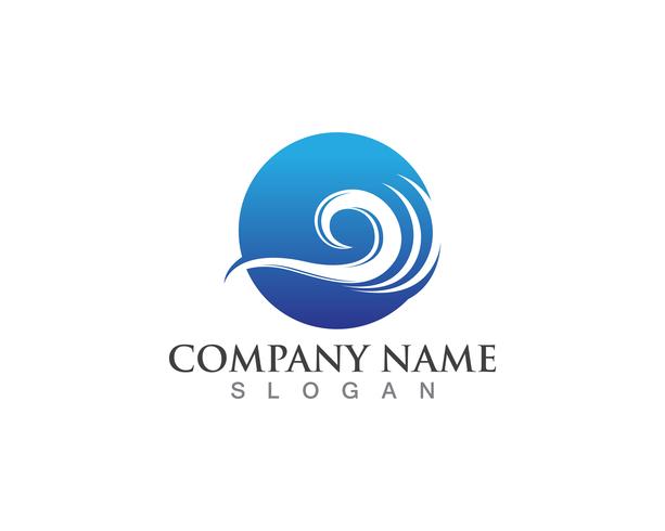 Wave logo vector template 