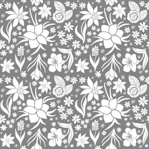 Seamless pattern with spring flowers. vector