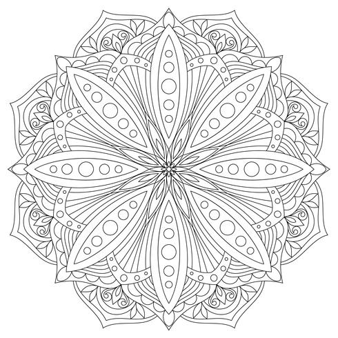 Vector Mandala. Hand drawn oriental decorative element. Ethnic design element. 