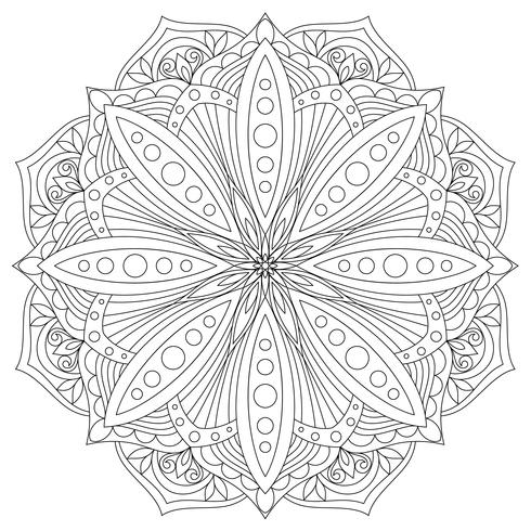 Vector mandala Elemento decorativo oriental dibujado a mano. Elemento de diseño étnico.