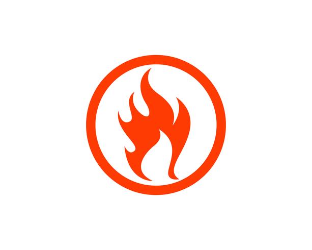 Diseño de ilustración de vector de llama de fuego