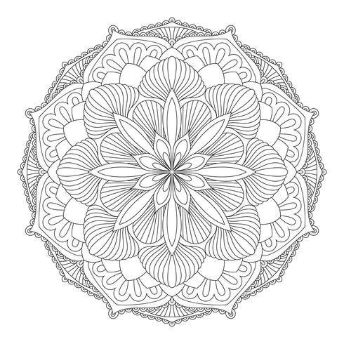 Vector mandala Elemento decorativo oriental.