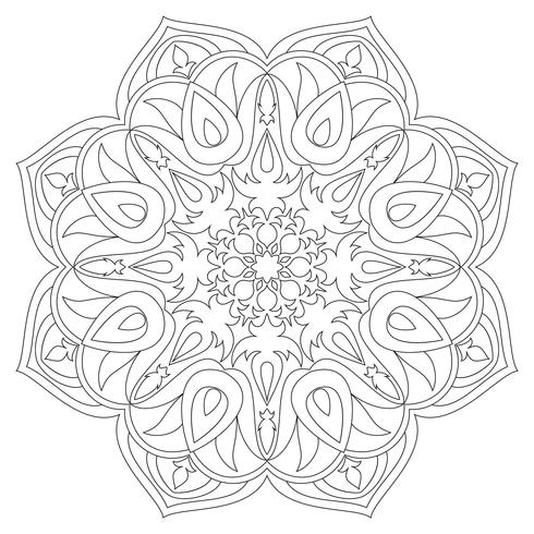 Mandala. Ethnic decorative elements. Hand drawn background. Islam, Arabic, Indian, ottoman motifs.Monochrome mandala symbol. Mandala JPG. Black contour mandala. Traditional mandala. Vector mandala.