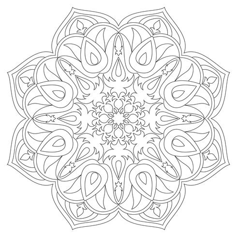 Mandala. Ethnic decorative elements. Hand drawn background. Islam, Arabic, Indian, ottoman motifs.Monochrome mandala symbol. Mandala JPG. Black contour mandala. Traditional mandala. Vector mandala.