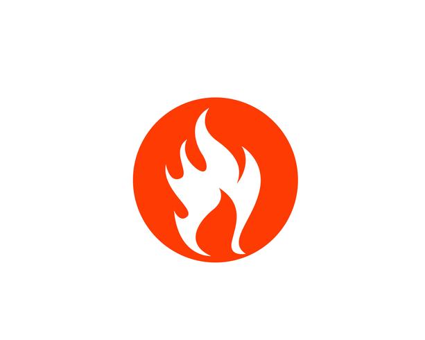 Diseño de ilustración de vector de llama de fuego