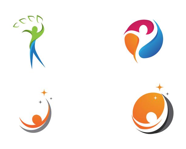 Human character logo sign illustration vector design 