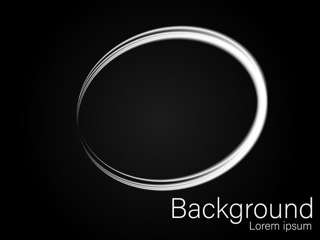 Sparkling silver, circular brush, isolated on a black background vector