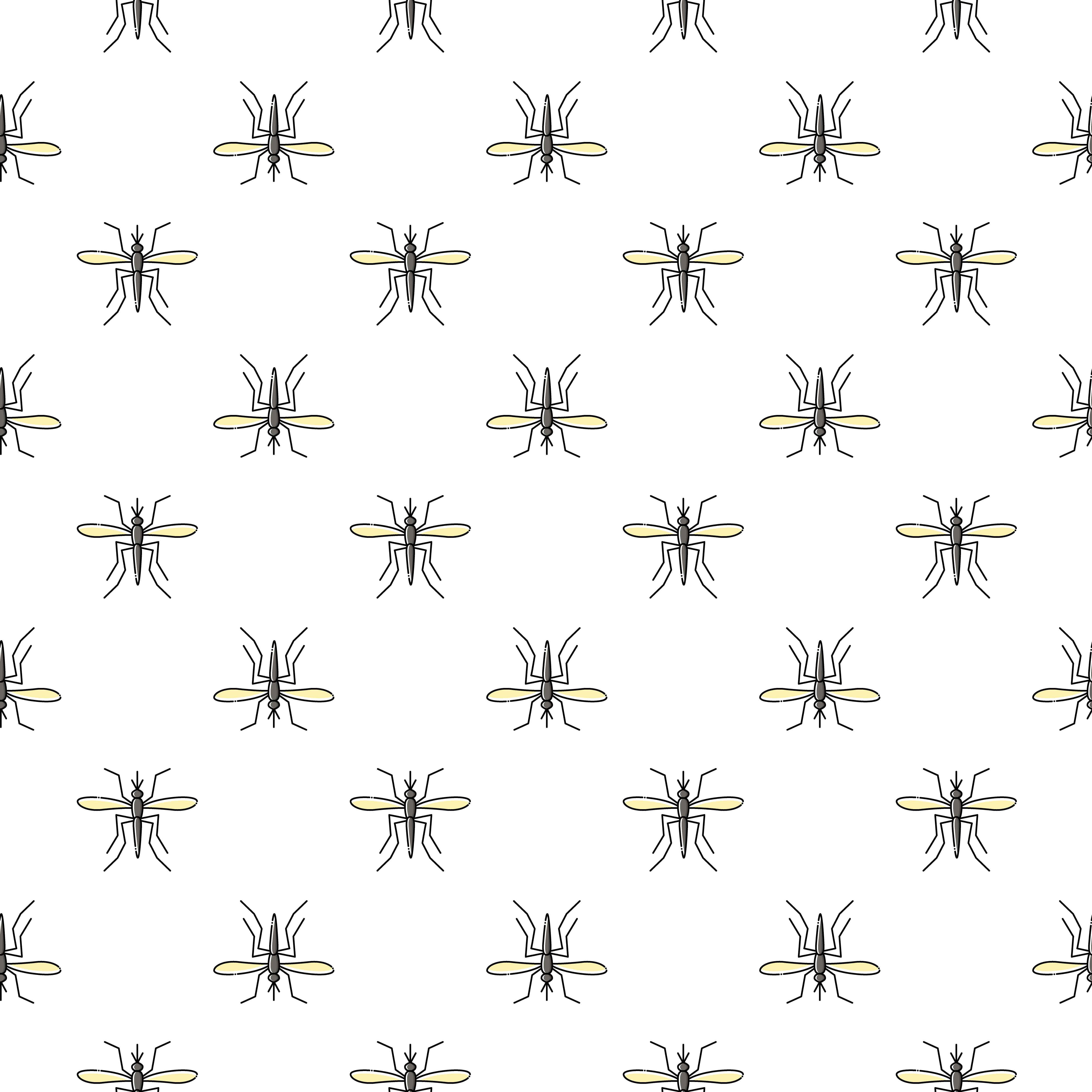 Mosquito vector seamless pattern for textile design, wallpaper